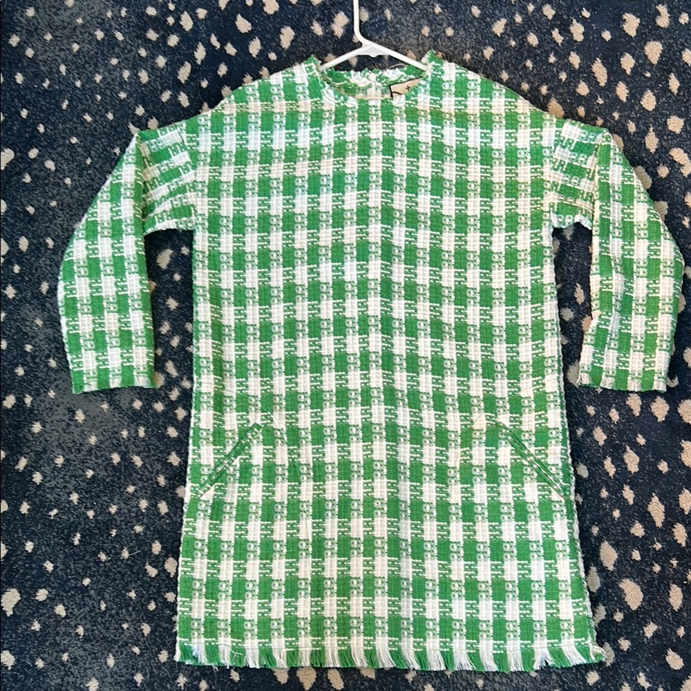 Tuckernuck - never been worn - tags still on Green and White Checkered Dress